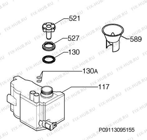 Взрыв-схема посудомоечной машины Zanussi Electrolux ZDI101X - Схема узла Water softener 066